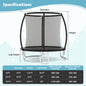10FT Outdoor Trampoline Heavy-Duty Recreational Trampoline with Safety Enclosure Net