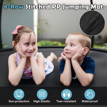 10FT Outdoor Trampoline Heavy-Duty Recreational Trampoline with Safety Enclosure Net