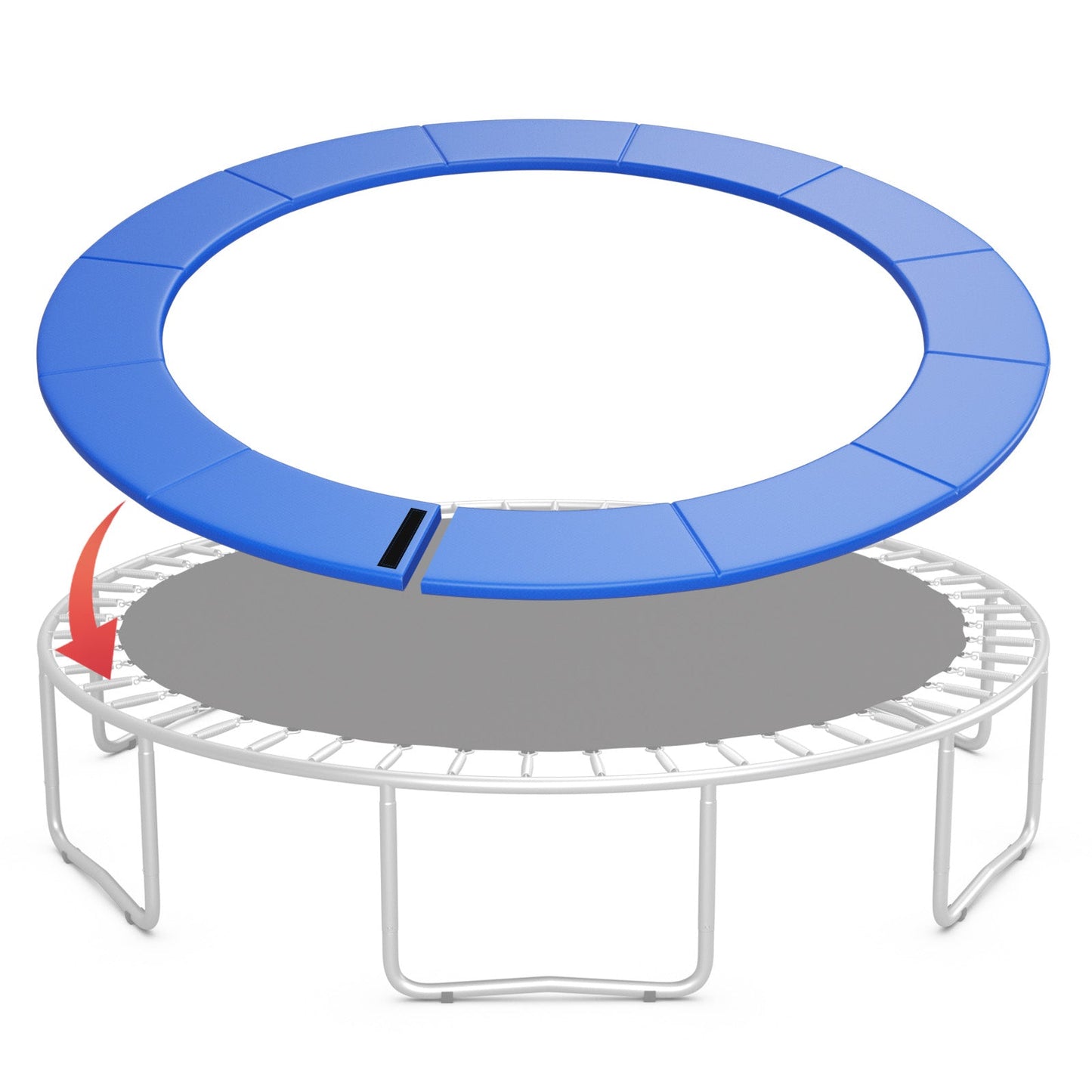 8-16 FT Trampoline Pad Replacement Safety Pad with Fixing Straps (Blue)