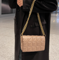 New Adorable Women's Handbag Green Small Flap Shoulder Bag In Thick Metal Chain Women's Clutch Bags Luxury  Ladies Shoulder Purse