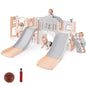 10-in-1 Toddler Slide and Swing Set with Double Slides and Tunnel