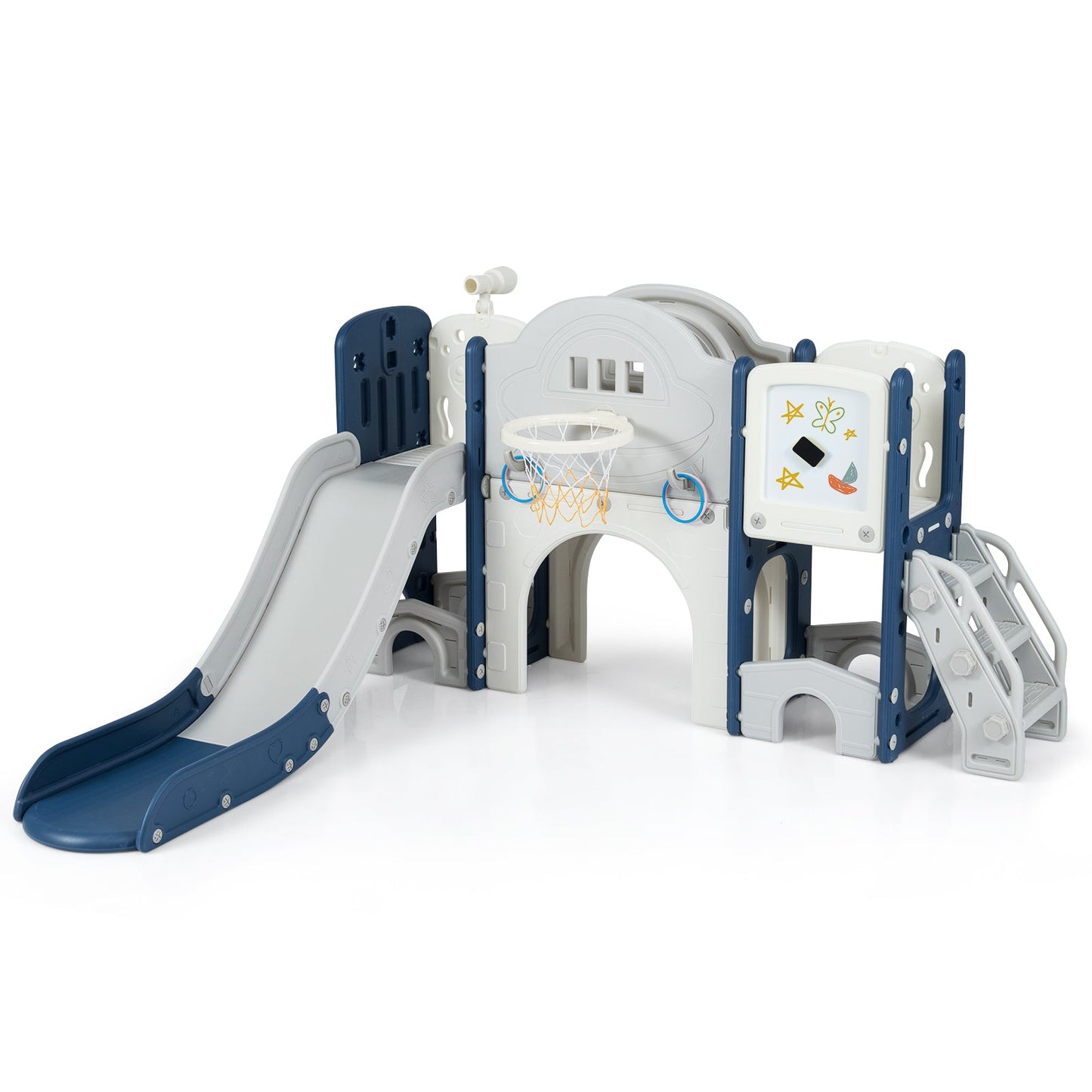 10 in 1 Toddler Slide Set Kids Slide and Climber Playset Indoor Playground
