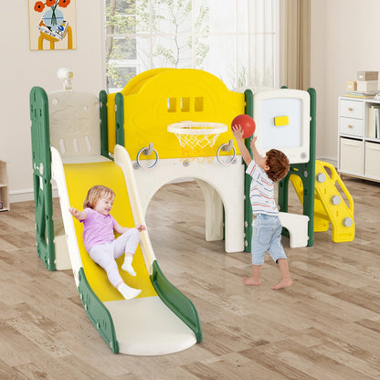 10 in 1 Toddler Slide Set Kids Slide and Climber Playset Indoor Playground
