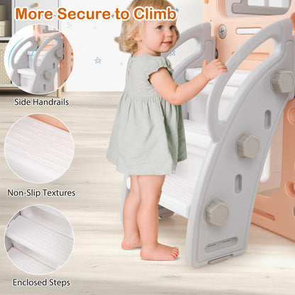 10-in-1 Toddler Swing and Slide Set Climber Playset with Basketball Hoop