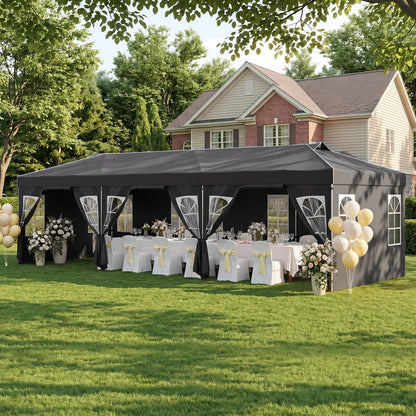 Pop Up Canopy Tent 10x30 FT with 8 Sidewalls