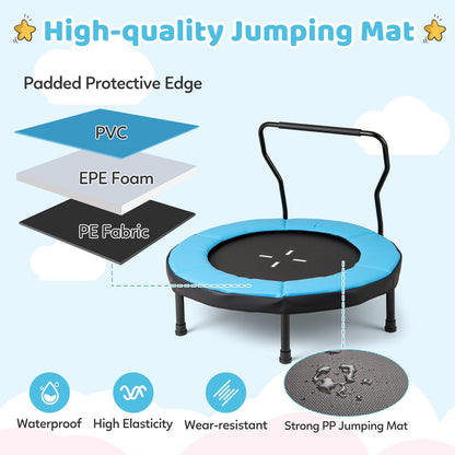 40 Inch Trampoline for Kids Indoor Outdoor Fitness Trampoline