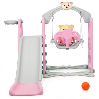 3 in 1 Toddler Climber and Swing Set Slide Playset