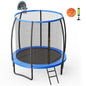 8/10 Feet Recreational Trampoline with Basketball Hoop