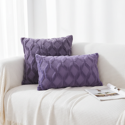 Pack of 2 bundle One 18"x18" with a matching color of one 12"x20" Square and rectangle combo set throw pillow covers with inserts