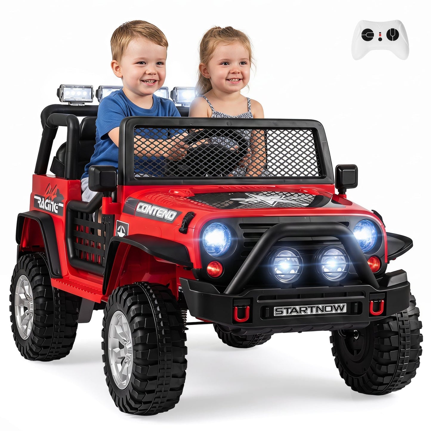 12V Electric Kids Ride On Car 2-Seater with Remote Control