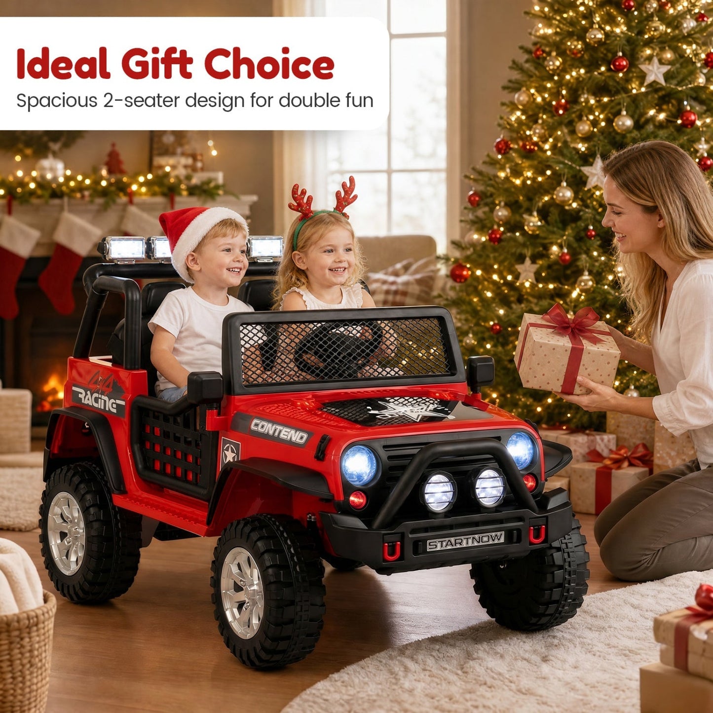 12V Electric Kids Ride On Car 2-Seater with Remote Control