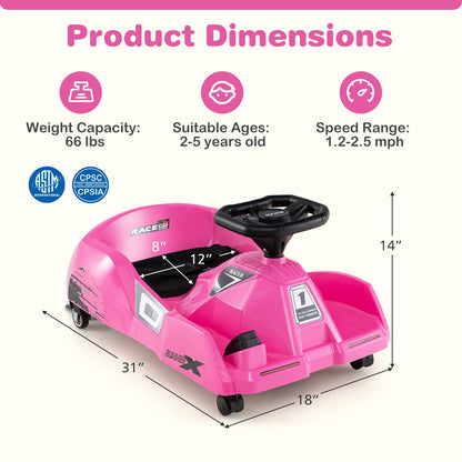 12V Electric Cleaning Go Kart with Detachable Mop and Remote Control