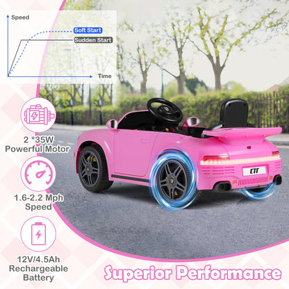 12V Electric Ride On Car Licensed RUF CTR with Remote Control and Music