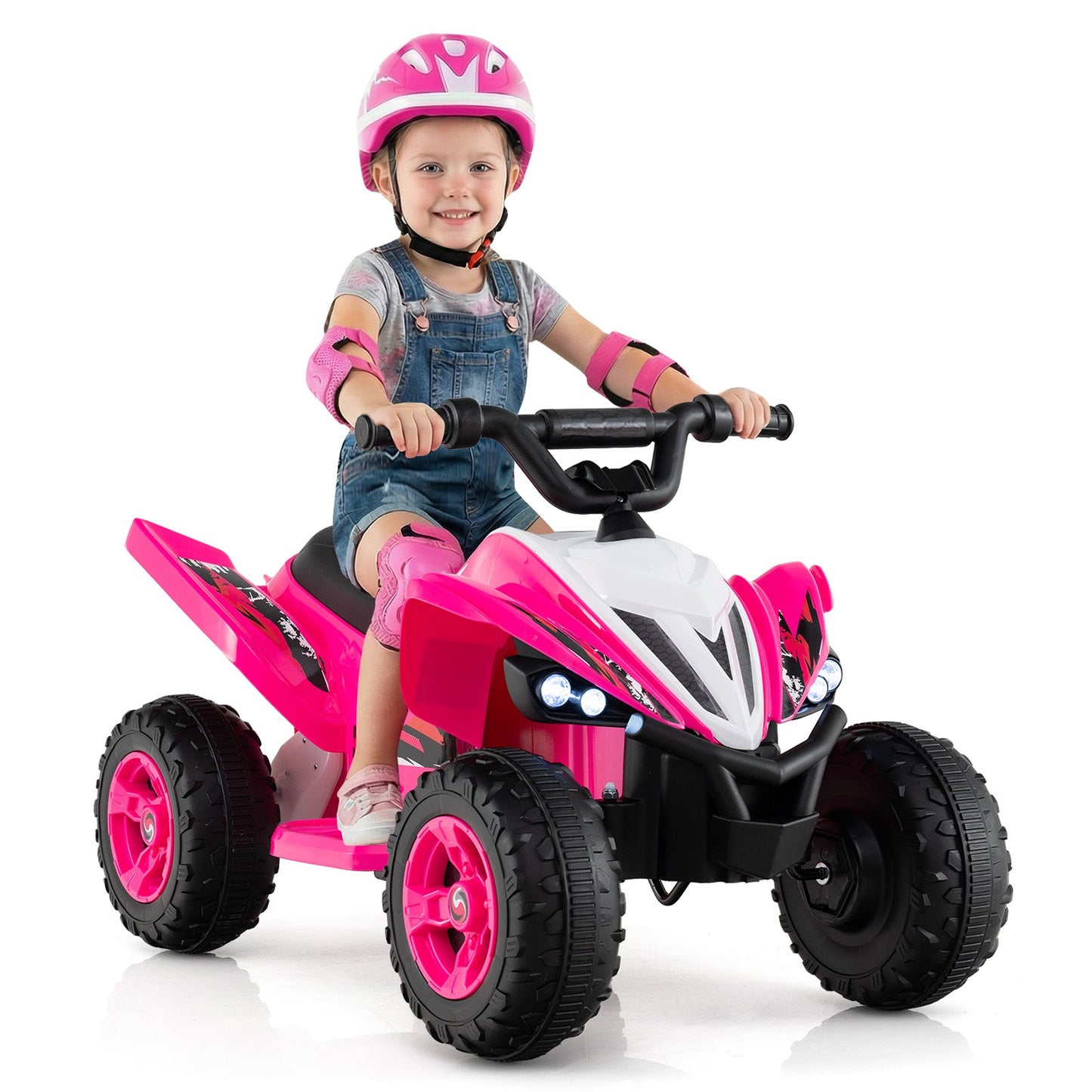12V Kids Ride On ATV 4-Wheeler Quad with LED Lights and 7 mph Max Speed