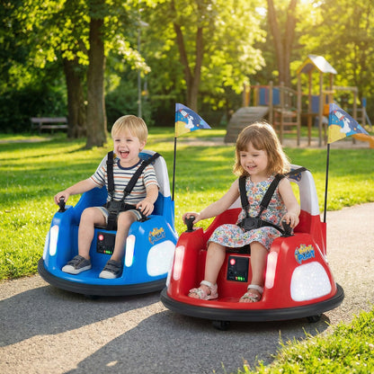 12V Kids Ride On Bumper Car with Remote Control and Flashing Lights