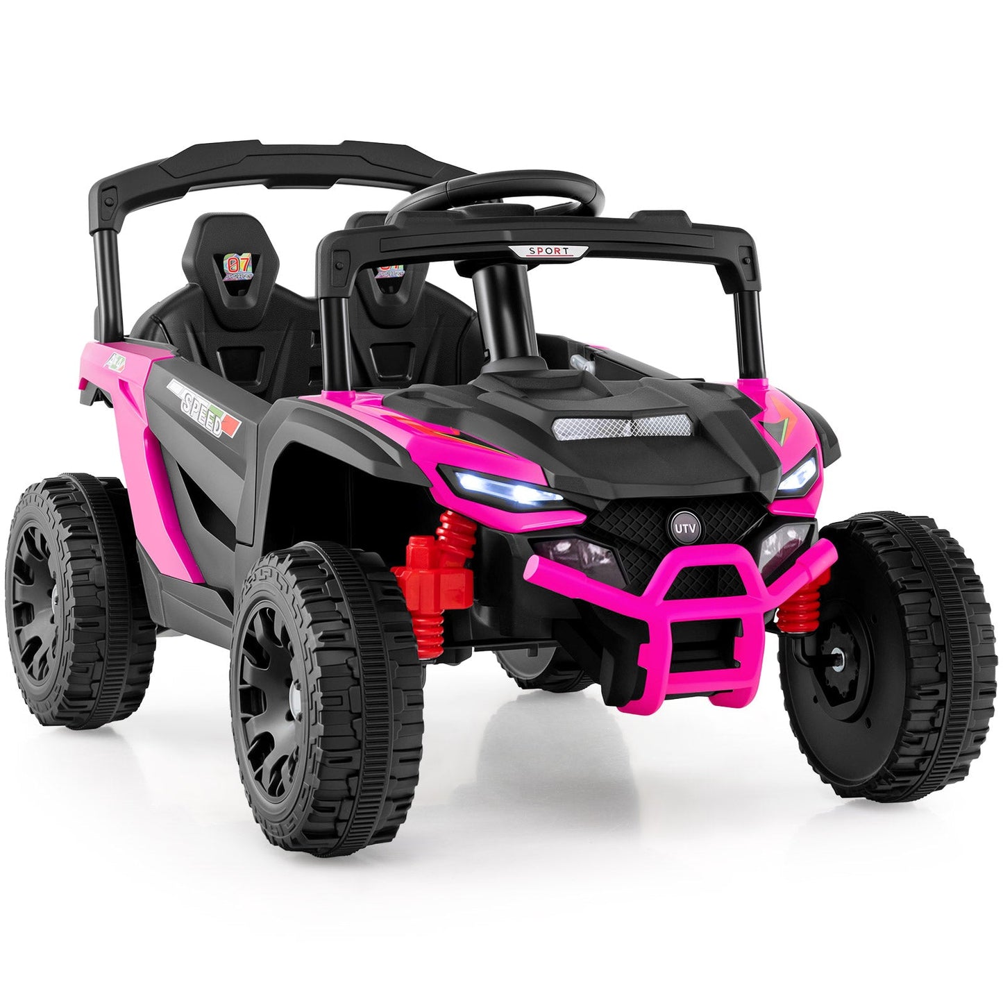 12V Kids Ride On Car UTV Electric Vehicle with LED Lights Music and Horn