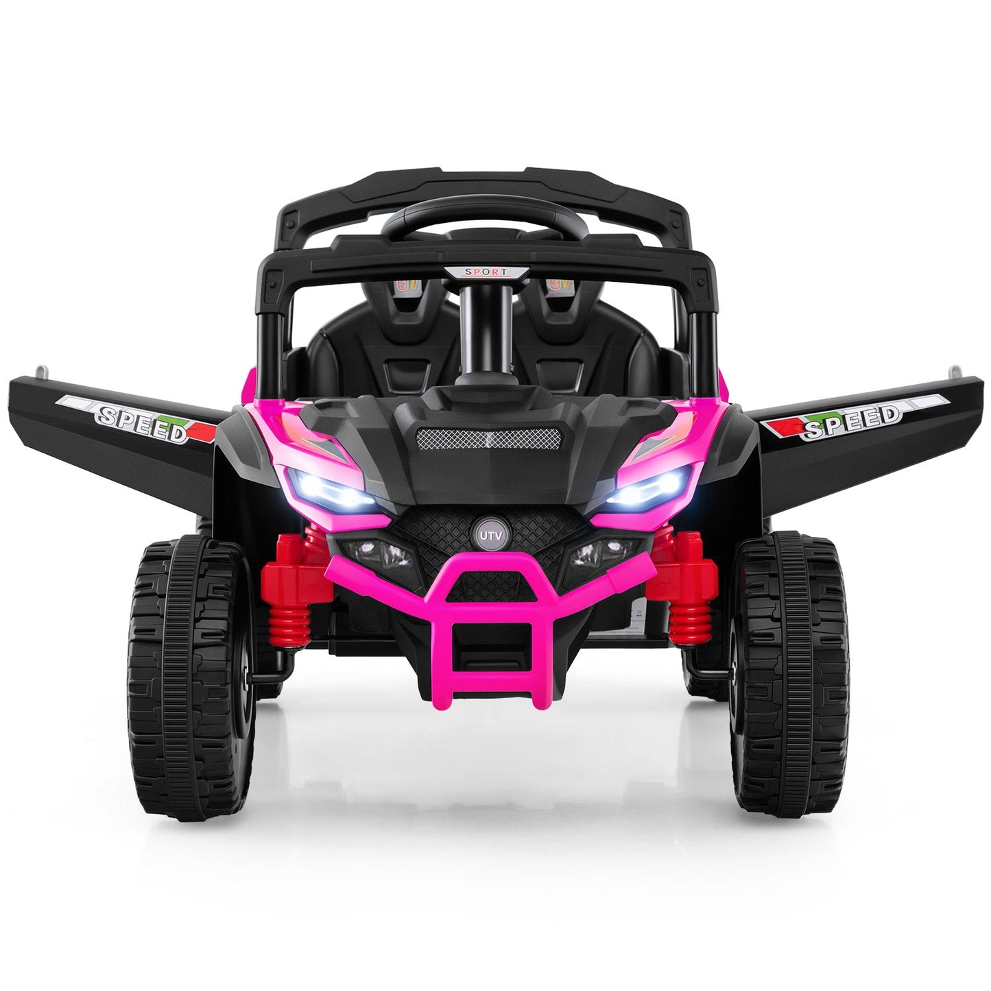 12V Kids Ride On Car UTV Electric Vehicle with LED Lights Music and Horn