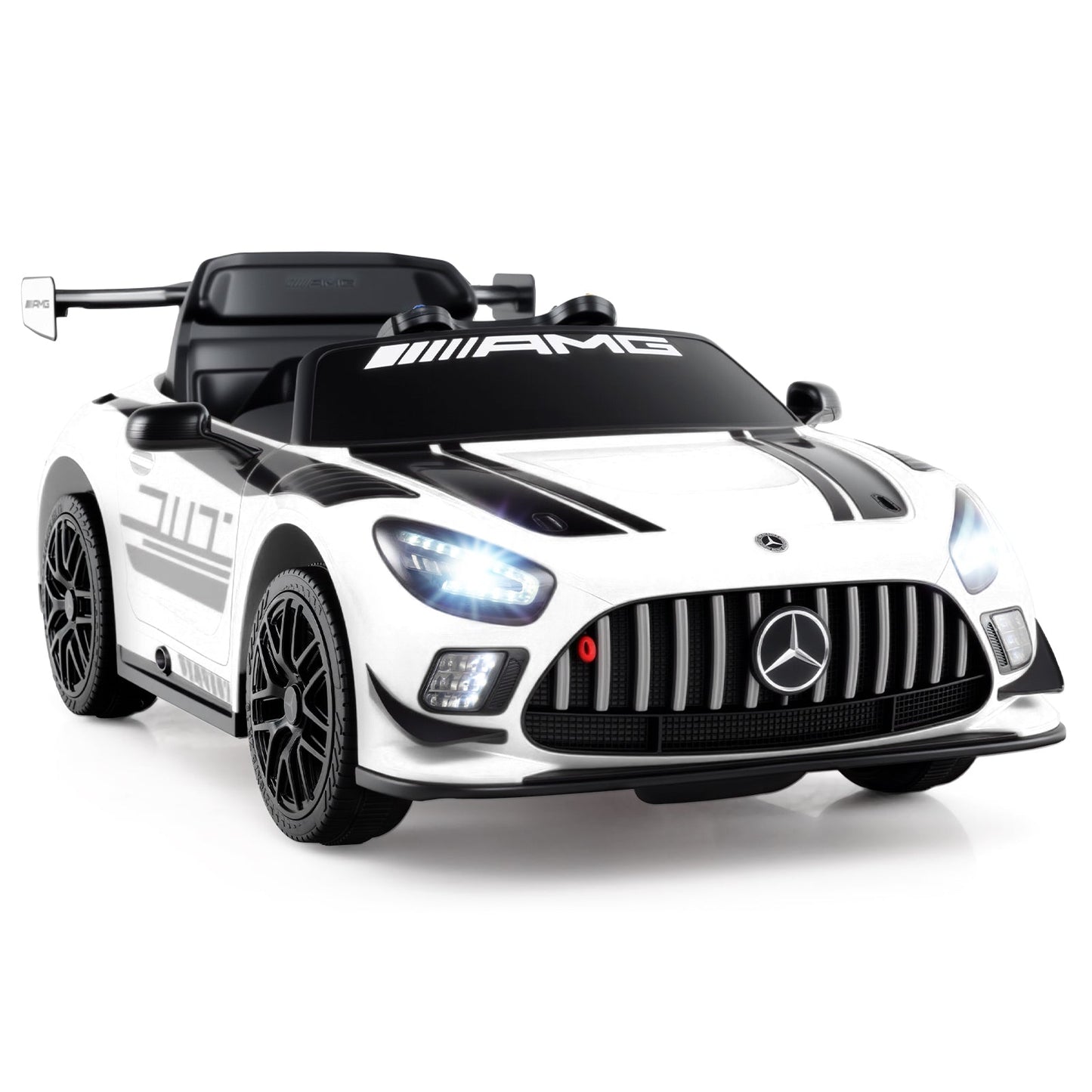 12V Kids Ride-On Car Mercedes-AMG GT3 Licensed with Adjustable Speed