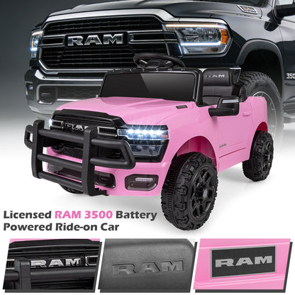 12V Kids Ride On Car Licensed RAM 3500 Electric Vehicle with Remote Control