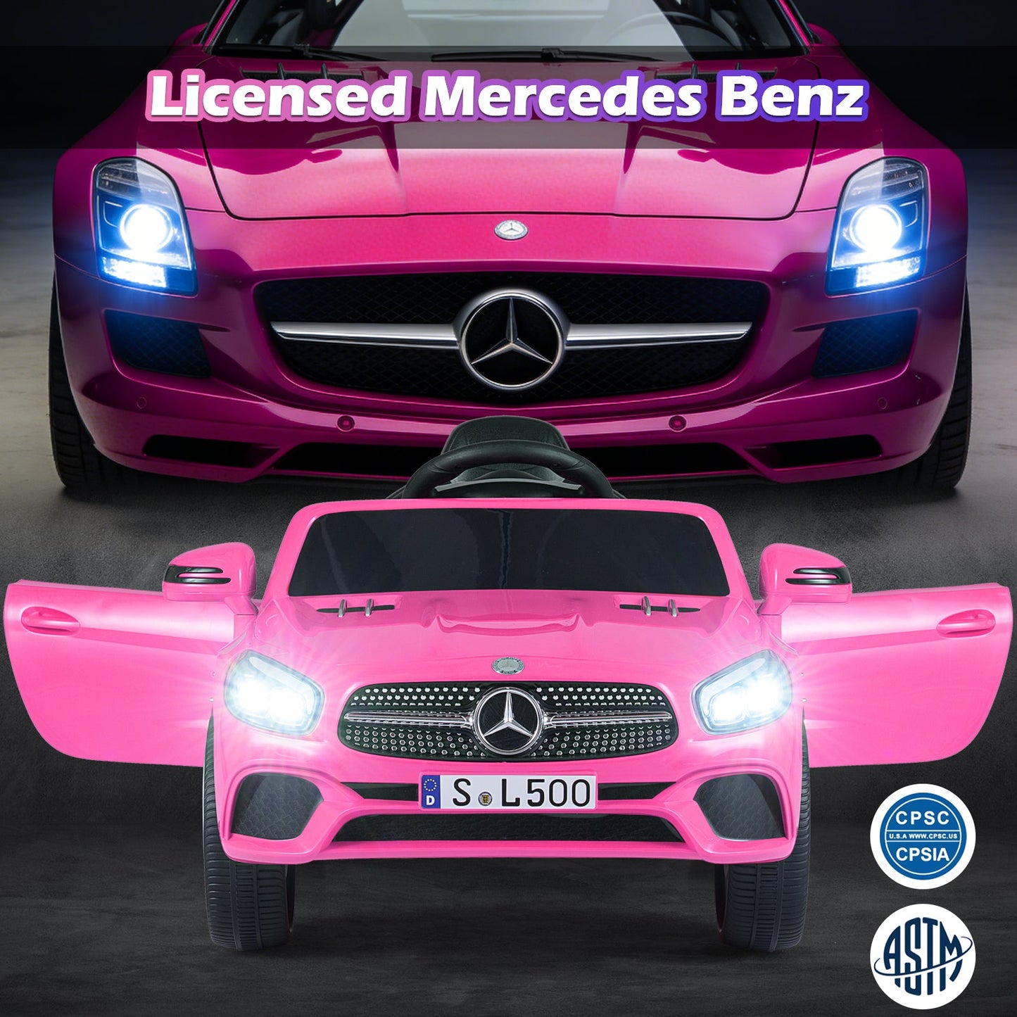 12V Kids Ride on Car Licensed Mercedes-Benz with Remote and Music
