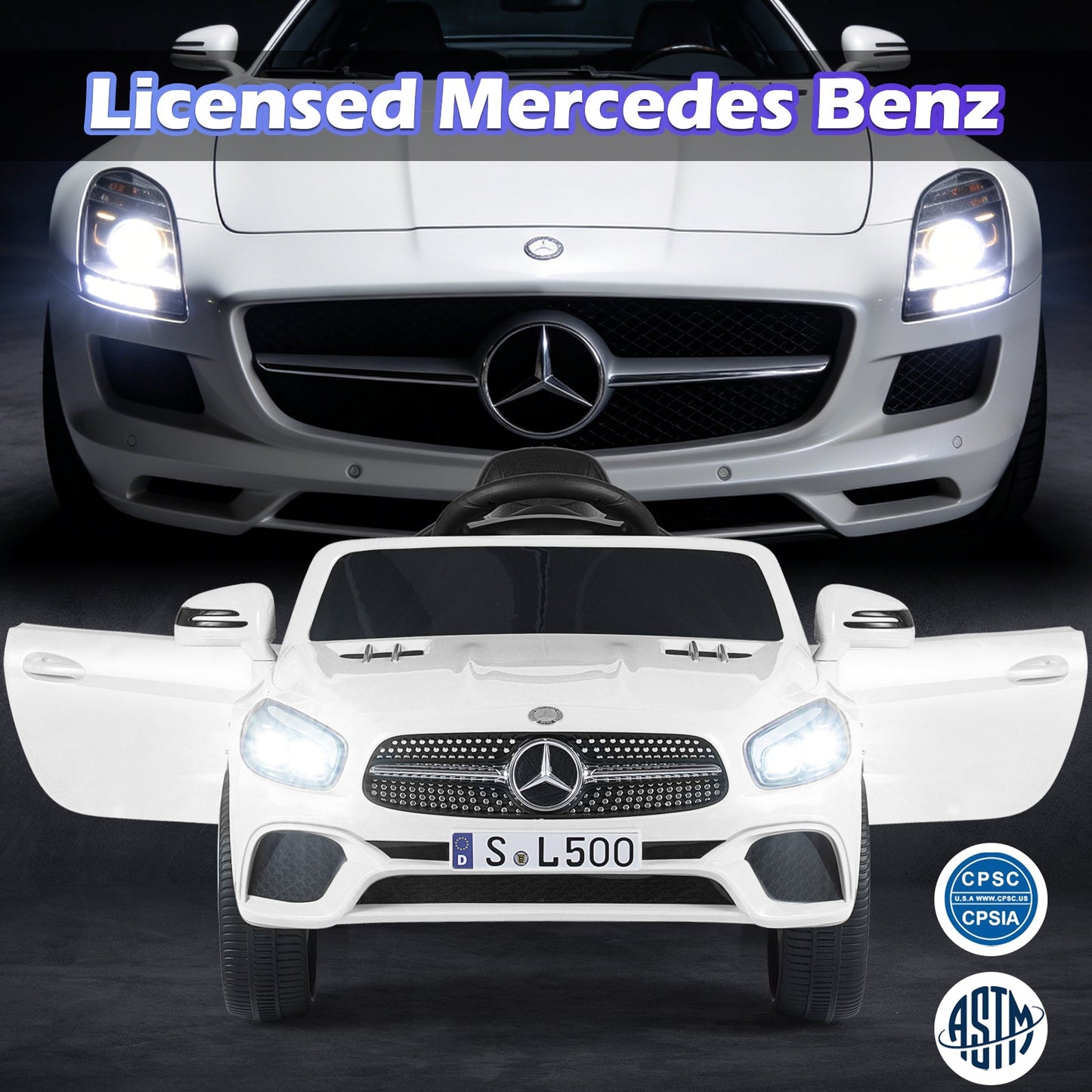 12V Kids Ride on Car Licensed Mercedes-Benz with Remote and Music