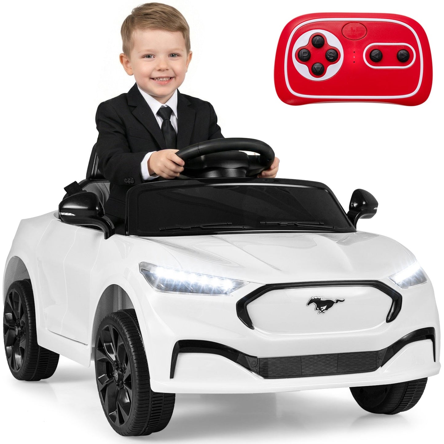 12V Kids Ride on Car Licensed Ford Mach E with Parent Control and Horn