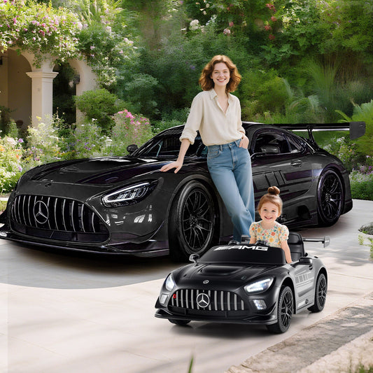 12V Kids Ride-On Car Mercedes-AMG GT3 Licensed with Adjustable Speed