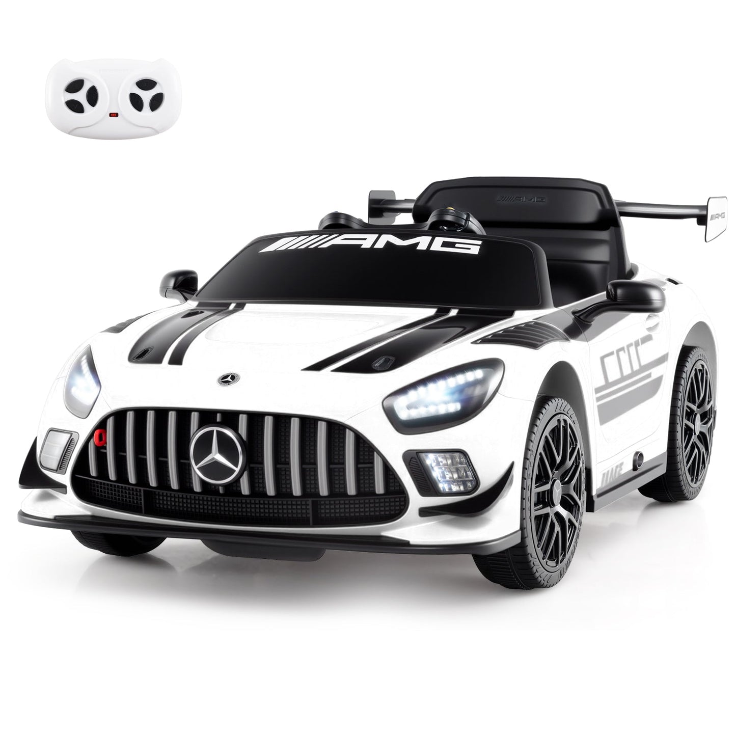 12V Kids Ride-On Car Mercedes-AMG GT3 Licensed with Adjustable Speed