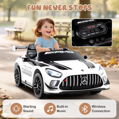 12V Kids Ride-On Car Mercedes-AMG GT3 Licensed with Adjustable Speed