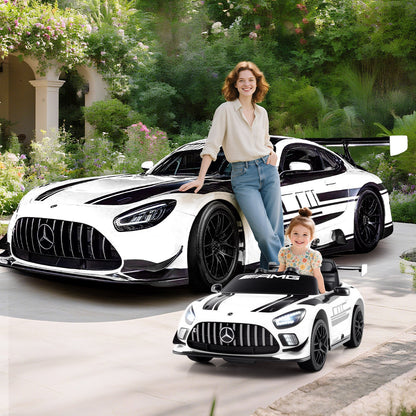 12V Kids Ride-On Car Mercedes-AMG GT3 Licensed with Adjustable Speed