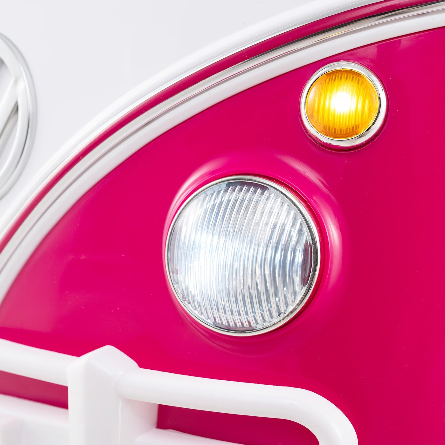 12V Ride On Car Licensed Volkswagen Ride-on Bus with Cup Holder and LED Headlights for 3+ Years Old