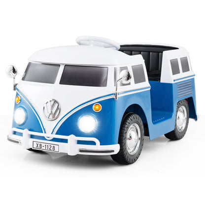 12V Ride On Car Licensed Volkswagen Ride-on Bus with Cup Holder and LED Headlights for 3+ Years Old