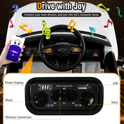 12V Ride on Car Truck Licensed Chevrolet with Remote Control Gift for 3+