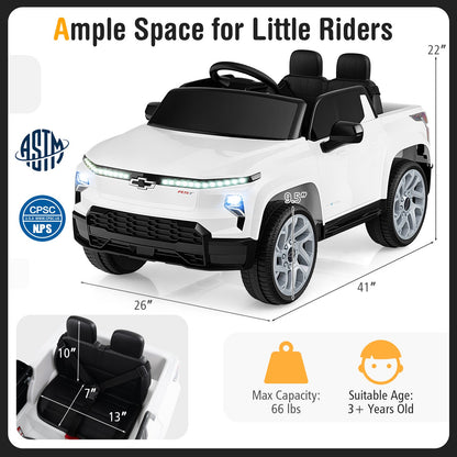 12V Ride on Car Truck Licensed Chevrolet with Remote Control Gift for 3+