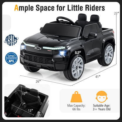 12V Ride on Car Truck Licensed Chevrolet with Remote Control Gift for 3+
