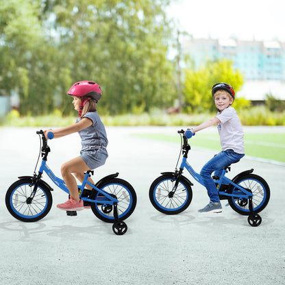 12/14/16/18 Inches Kids Bike with Removable Training Wheels and Adjustable Seatfor 3-8 Years Old Navy