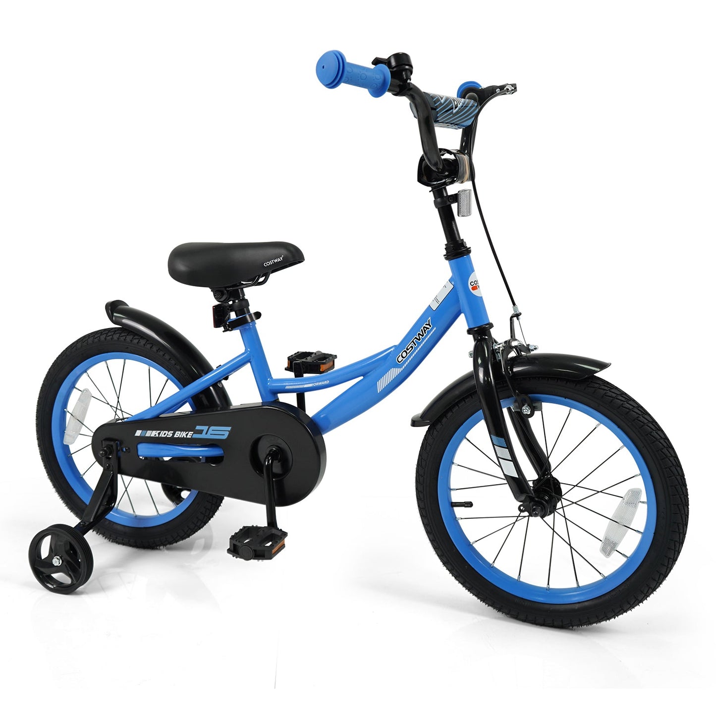 12/14/16/18 Inches Kids Bike with Removable Training Wheels and Adjustable Seatfor 3-8 Years Old Navy
