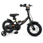 12/14/16/18 Inches Kids Bike with Removable Training Wheels and Adjustable Seatfor 3-8 Years Old Black