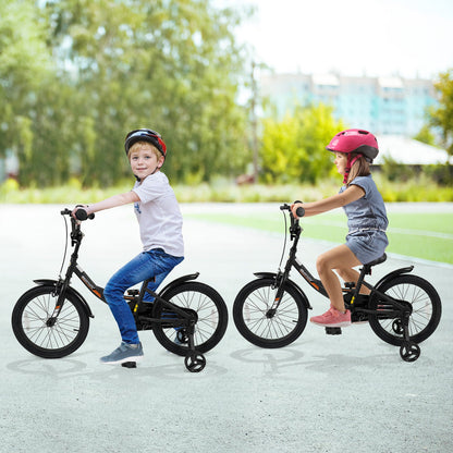 12/14/16/18 Inches Kids Bike with Removable Training Wheels and Adjustable Seatfor 3-8 Years Old Black