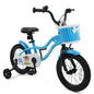12/14/16 Inch Kids Bike with Training Wheels and Basket Navy Color