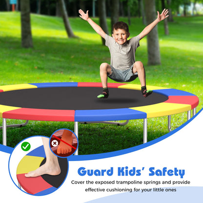 8-16 FT Trampoline Pad Replacement Safety Pad with Fixing Straps (Multicolor)