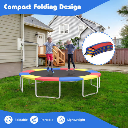 8-16 FT Trampoline Pad Replacement Safety Pad with Fixing Straps (Multicolor)
