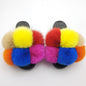 New SeasonSummer Women Slippers Faux Fur Slides For Women Fluffy Slippers House Shoes Woman Slippers Open Toe Fuzzy Fur Slippers Girls Fluffy House Slides Outdoor Indoor Slippers