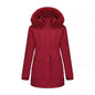 Full Size Fur Hooded Warm Winter Parka Outerwear Plus Size