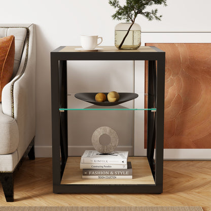 Modern End Table Nightstand for Bedroom & Living Room