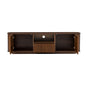 70" TV Stand With Ample Storage, Curved Corners - Dark Brown