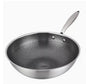 Cross-border Wholesale Wok Upgraded Household Stainless Steel Frying Pan
