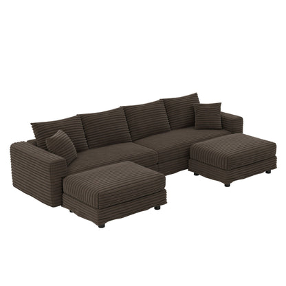 Modern Comfy Upholstered Sofa Cloud Couch & Deep Seat Couches