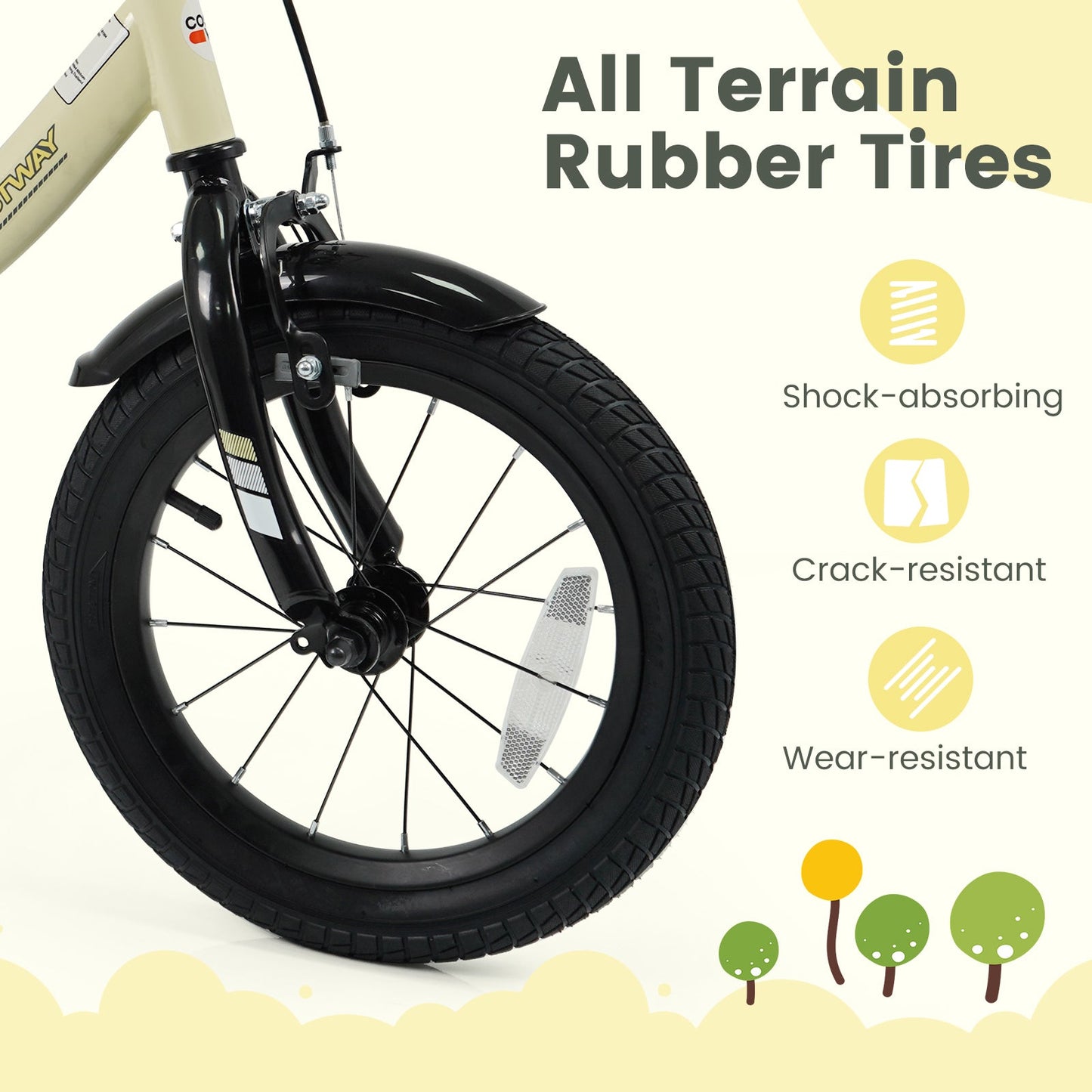 14 Inches Kids Bike Sport Bicycle with Removable Training Wheels