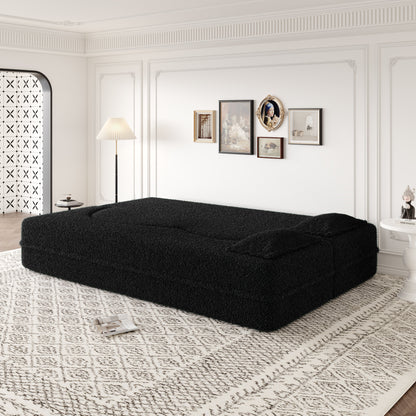Modern Floor Sofa with 2 Pillows